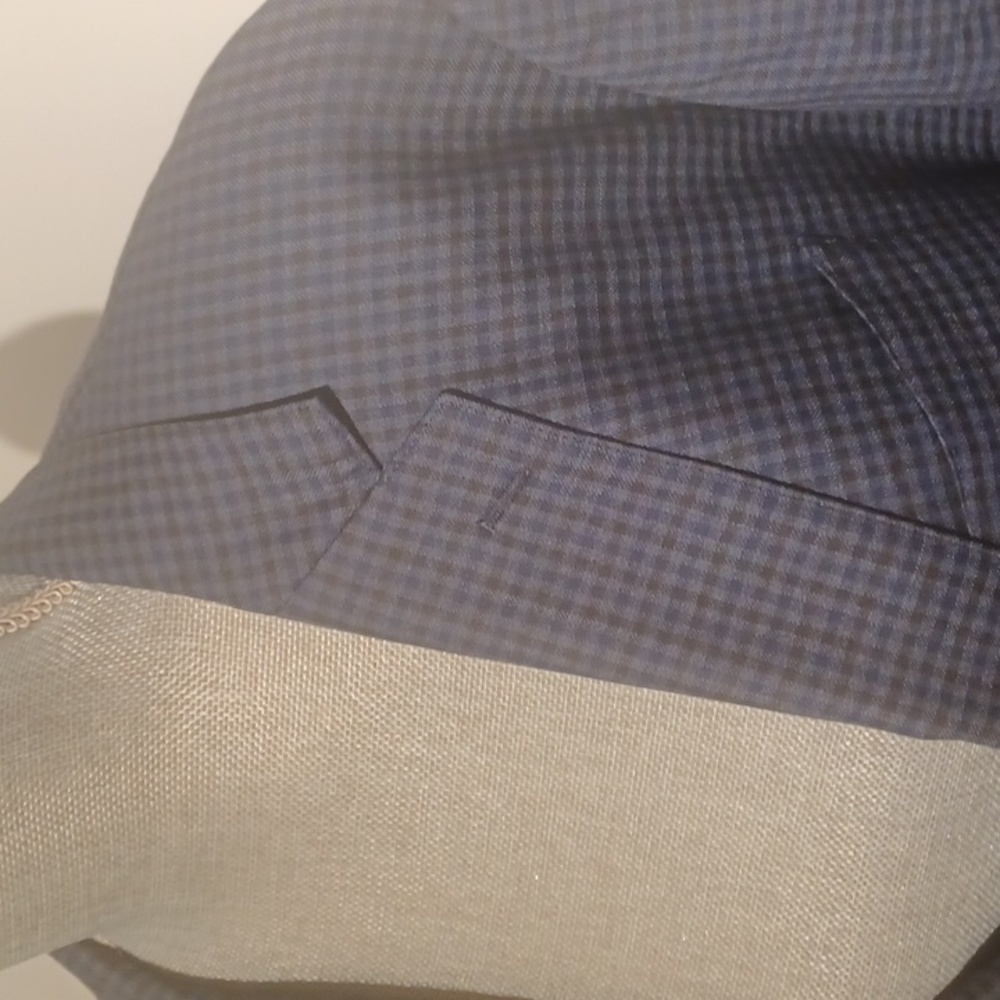 BONOBOS Guabello 44 R Slim Fit Blazer Checkered Blk/ Gray 100% Wool EUC